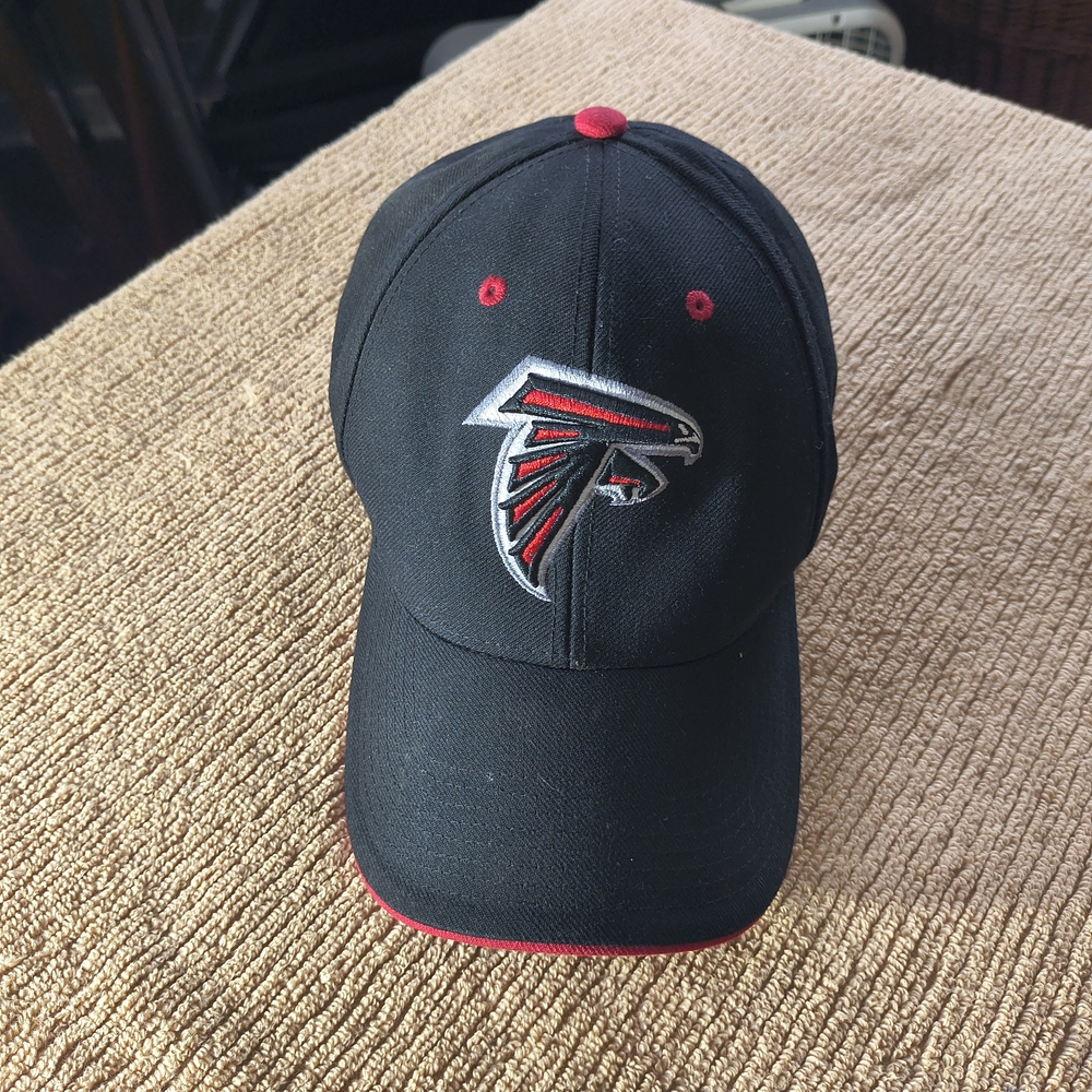NFL Authentic Atlanta Falcons Men's Black and Red Adjustable Cap
